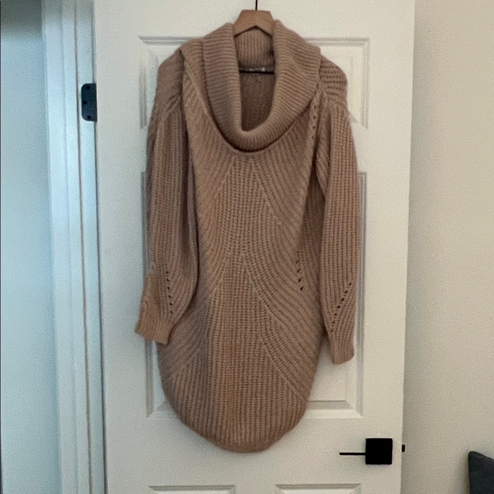 Cozy Blush Pink Women's Sweater Dress